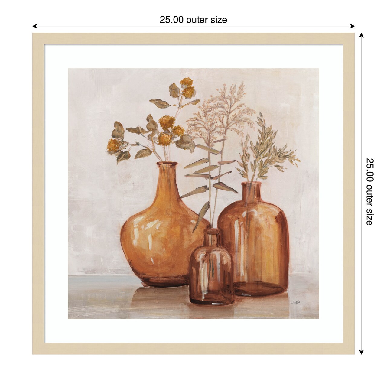 Amber Autumn Orange by Julia Purinton Wood Framed Wall Art Print